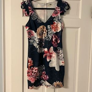 Mini blue floral dress